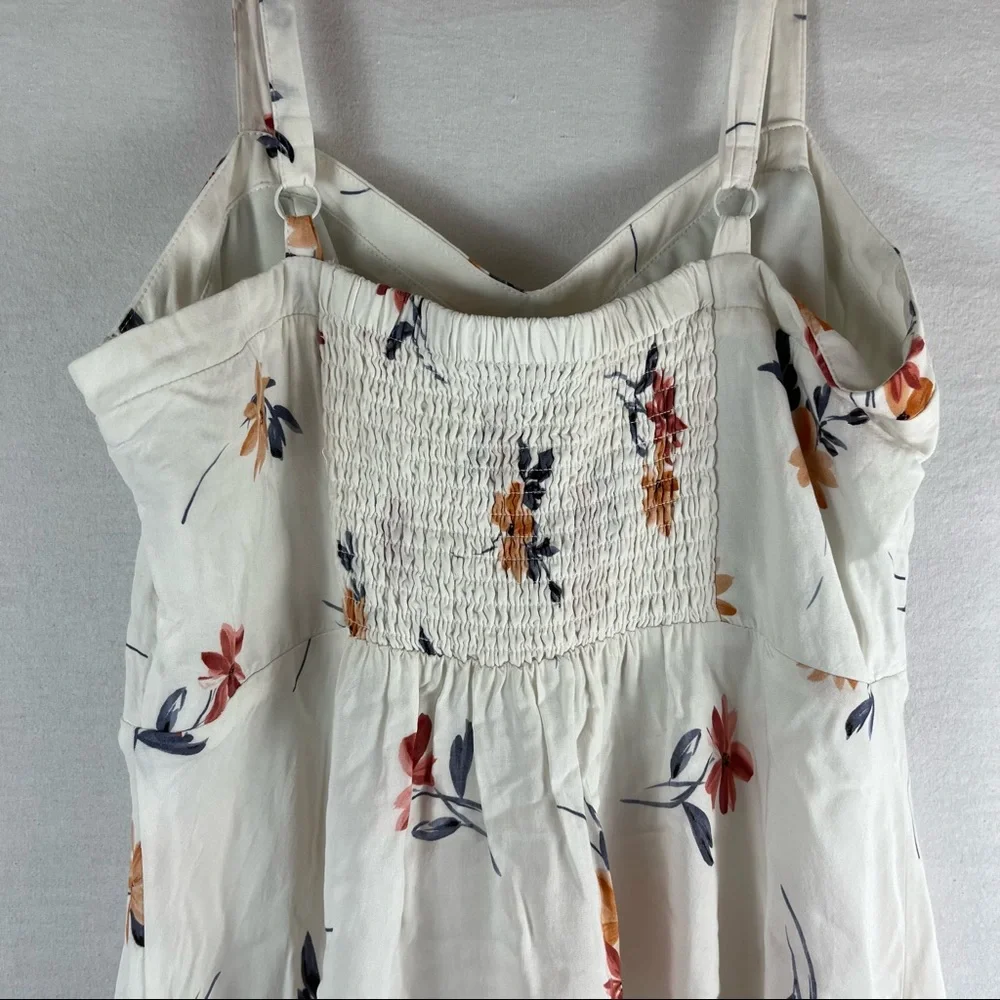 TORRID | Ivory Floral Challis Spaghetti Strap Midi Dress Womens Size 0XL - Picture 6 of 8